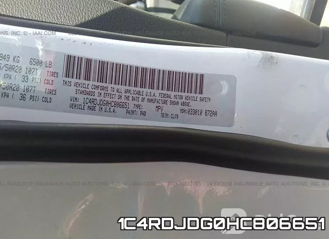 1C4RDJDG0HC806651 фото 10