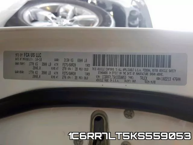 1C6RR7LT5KS559053 фото 2