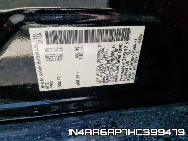 1N4AA6AP7HC399473 фото 2