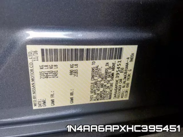 1N4AA6APXHC395451 фото 2