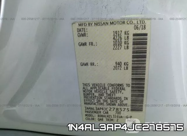 1N4AL3AP4JC278575 фото 10