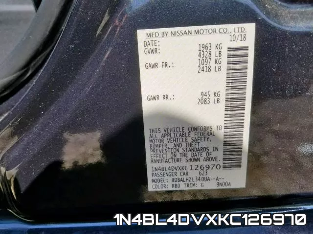 1N4BL4DVXKC126970 фото 2