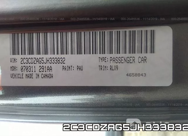 2C3CDZAG5JH333832 фото 10