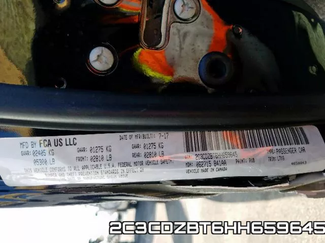 2C3CDZBT6HH659645 фото 2