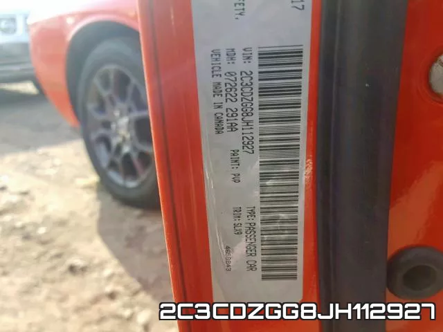 2C3CDZGG8JH112927 фото 2