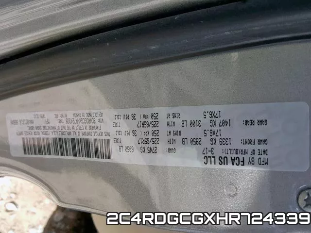 2C4RDGCGXHR724339 фото 2