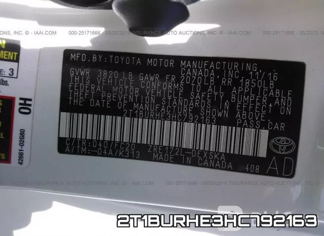 2T1BURHE3HC792163 фото 9