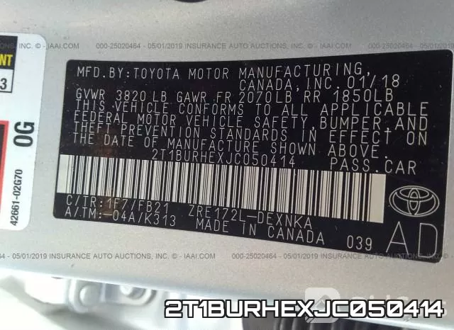 2T1BURHEXJC050414 фото 10