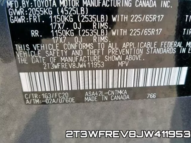 2T3WFREV8JW411953 фото 2