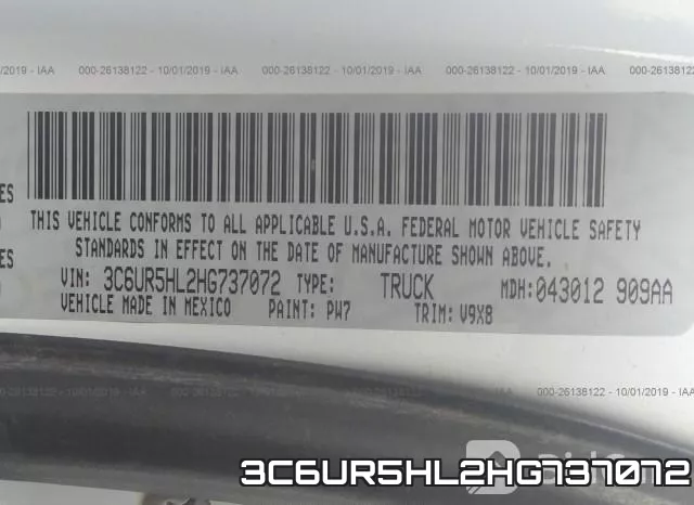 3C6UR5HL2HG737072 фото 10