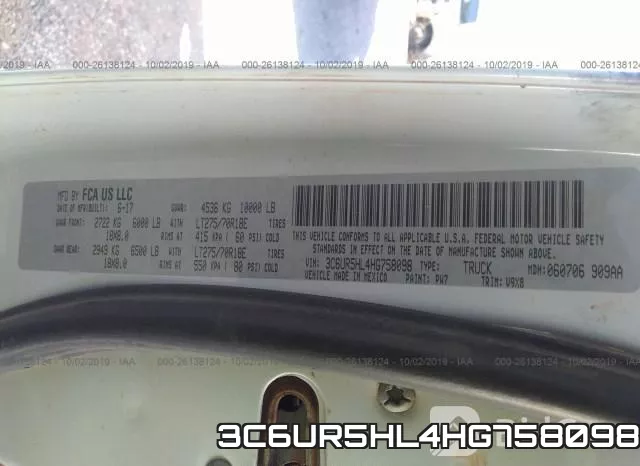 3C6UR5HL4HG758098 фото 10