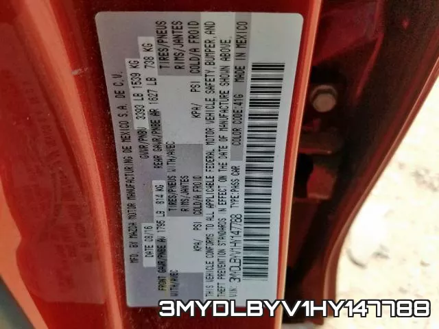 3MYDLBYV1HY147788 фото 2