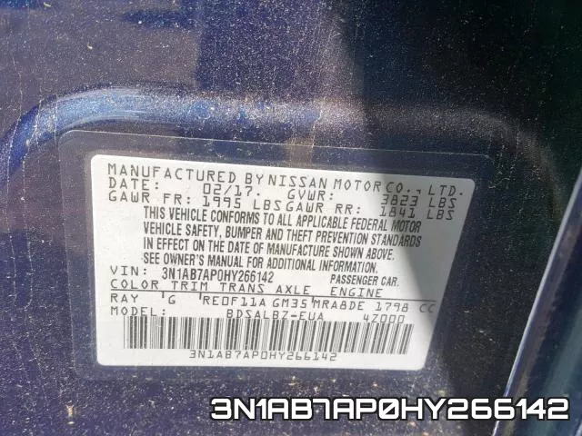3N1AB7AP0HY266142 фото 2