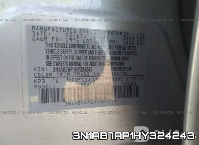 3N1AB7AP1HY324243 фото 9