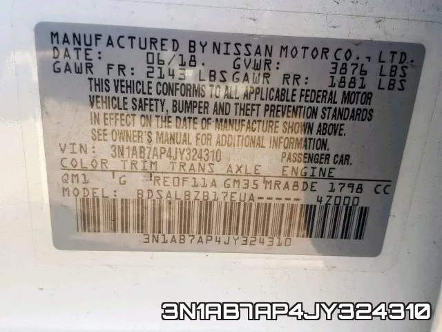 3N1AB7AP4JY324310 фото 2