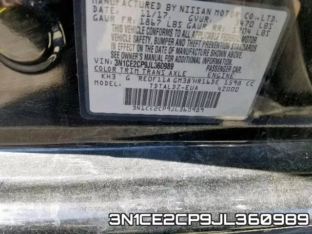 3N1CE2CP9JL360989 фото 2