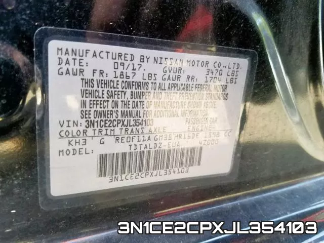 3N1CE2CPXJL354103 фото 2