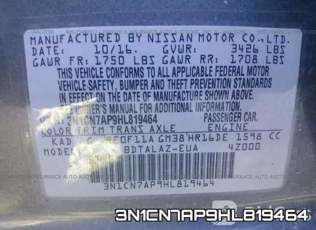 3N1CN7AP9HL819464 фото 9