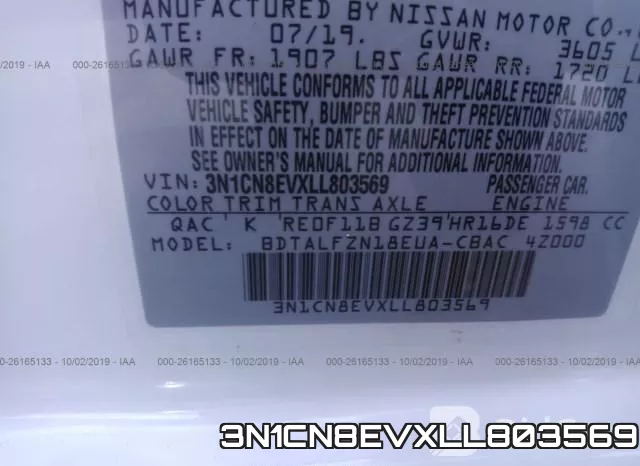 3N1CN8EVXLL803569 фото 10