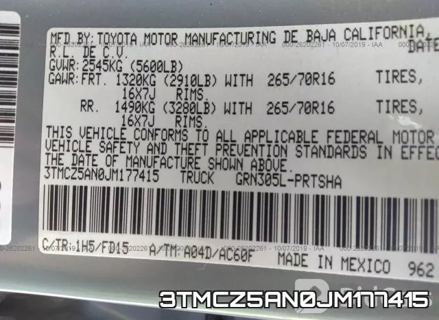 3TMCZ5AN0JM177415 фото 9