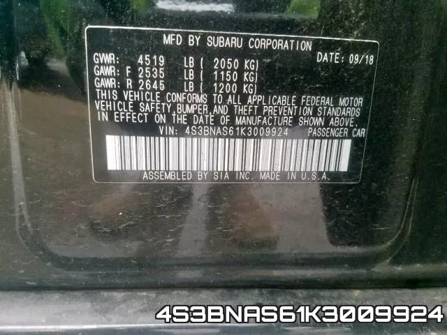 4S3BNAS61K3009924 фото 2