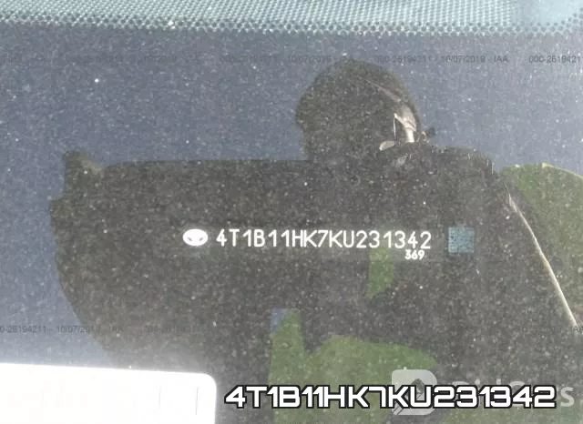4T1B11HK7KU231342 фото 8