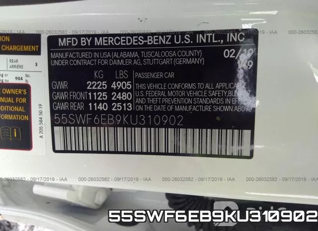 55SWF6EB9KU310902 фото 10