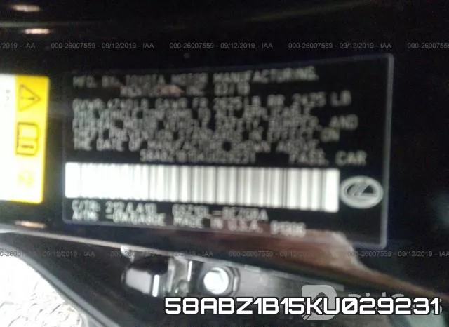 58ABZ1B15KU029231 фото 10