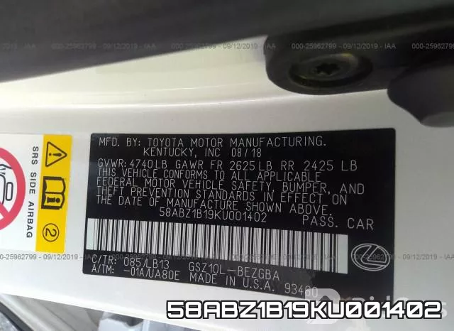 58ABZ1B19KU001402 фото 8