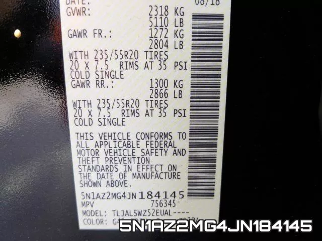 5N1AZ2MG4JN184145 фото 2