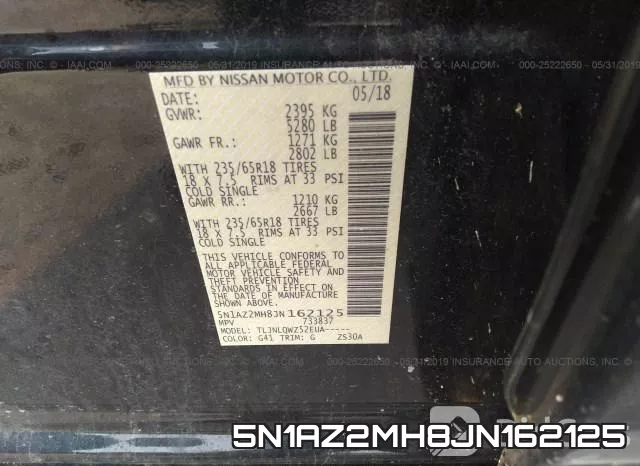 5N1AZ2MH8JN162125 фото 10