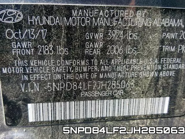 5NPD84LF2JH285063 фото 2