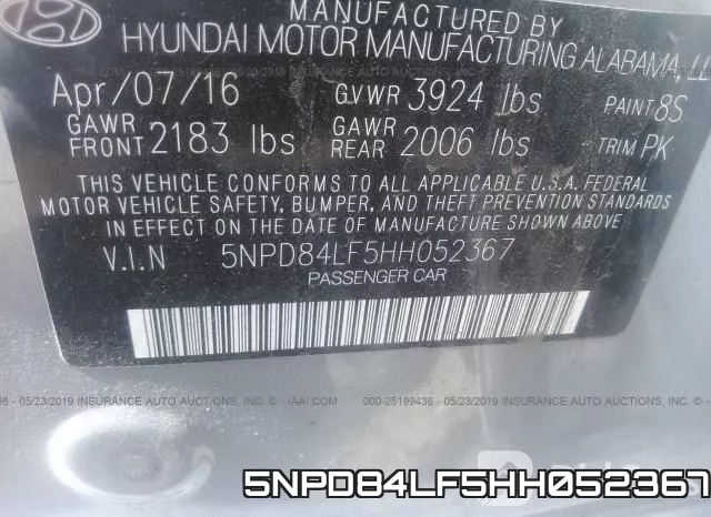 5NPD84LF5HH052367 фото 10