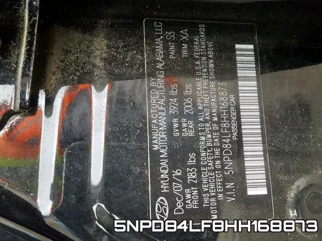 5NPD84LF8HH168873 фото 2