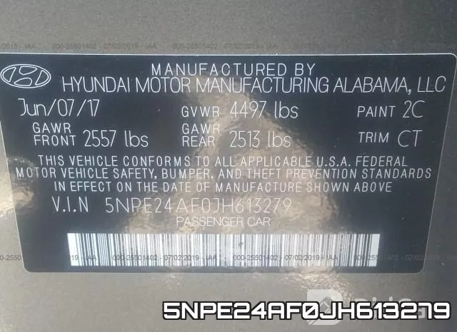 5NPE24AF0JH613279 фото 10