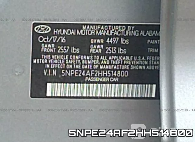 5NPE24AF2HH514800 фото 10