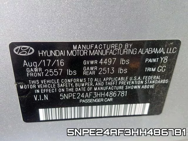 5NPE24AF3HH486781 фото 2