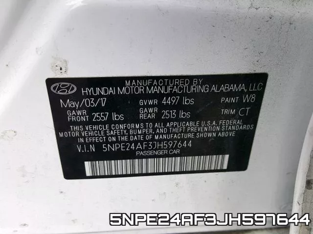 5NPE24AF3JH597644 фото 2