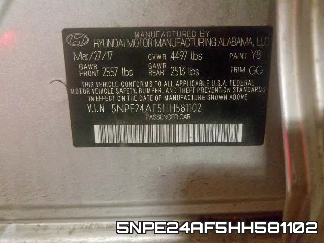 5NPE24AF5HH581102 фото 2