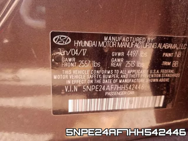 5NPE24AF7HH542446 фото 2