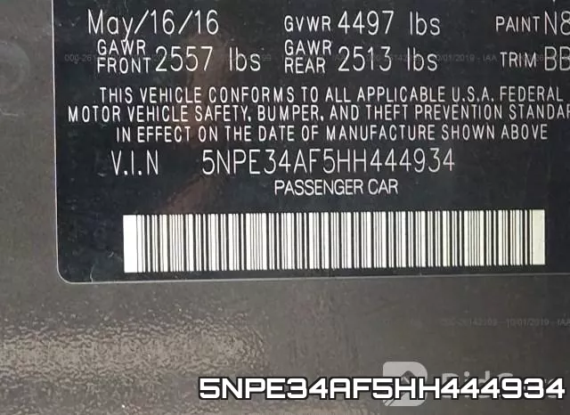 5NPE34AF5HH444934 фото 10