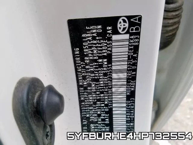 5YFBURHE4HP732554 фото 2