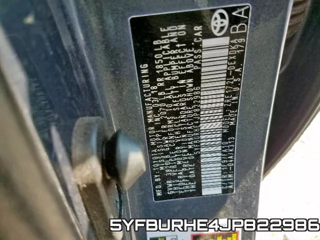 5YFBURHE4JP822986 фото 2