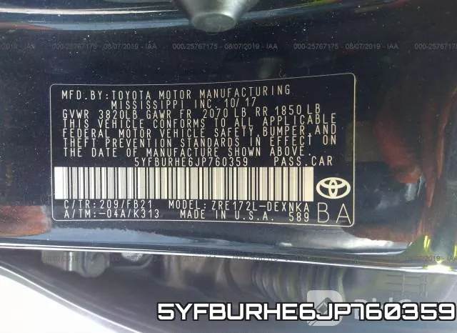 5YFBURHE6JP760359 фото 9