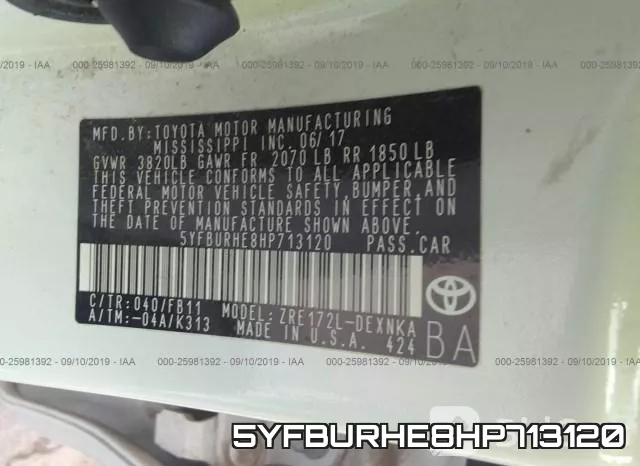 5YFBURHE8HP713120 фото 10