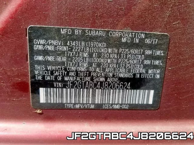 JF2GTABC4J8206624 фото 2
