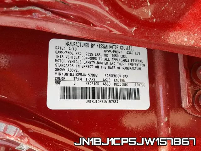 JN1BJ1CP5JW157867 фото 2