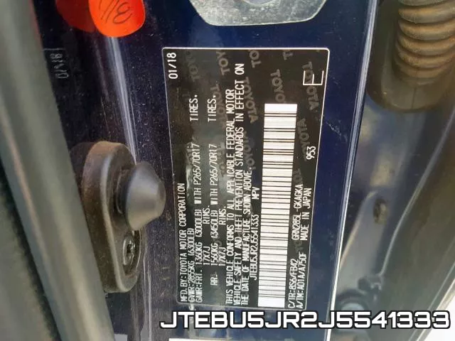 JTEBU5JR2J5541333 фото 2