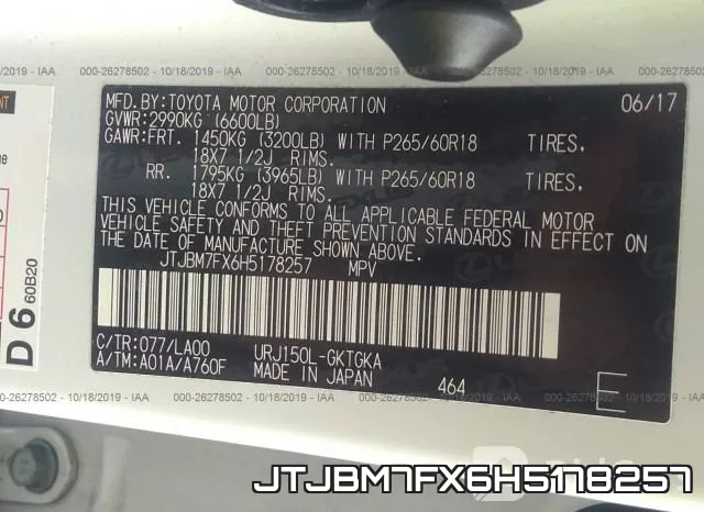 JTJBM7FX6H5178257 фото 10