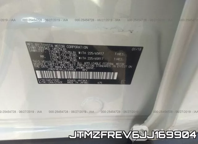 JTMZFREV6JJ169904 фото 10